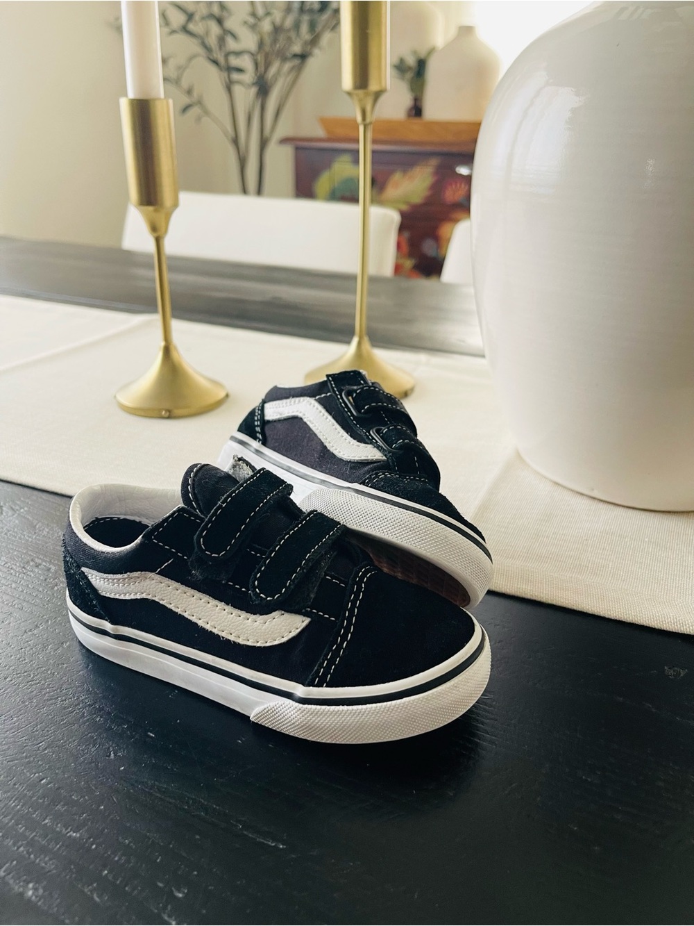 Vans black shoes sz 9 toddler